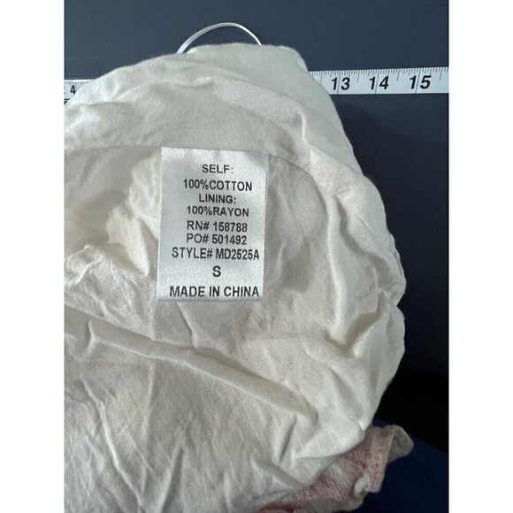 Pink Gingham Ruffled Smocked Dress By Mable Small Cottacore feminine - Picture 7 of 8